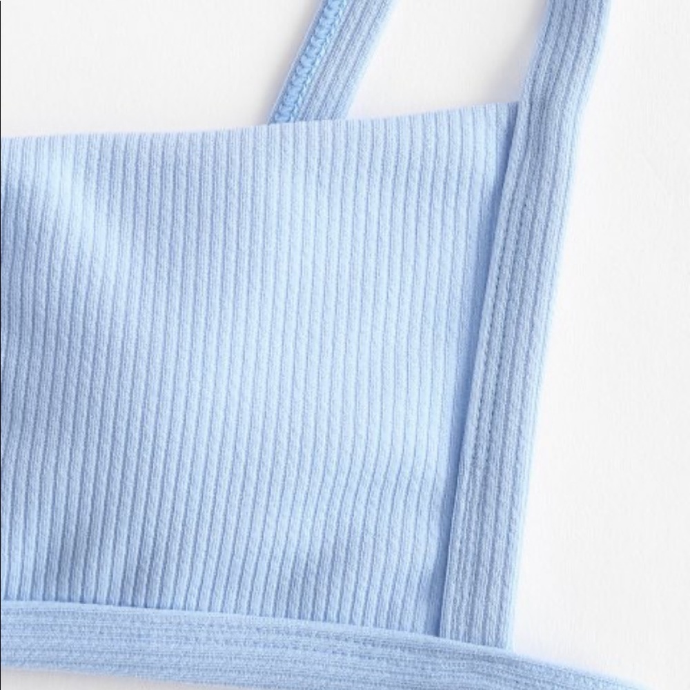 Zaful Ribbed Hook Steing Bikini Set - Picture 3 of 4